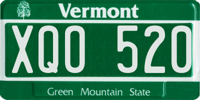 VT license plate XQO520