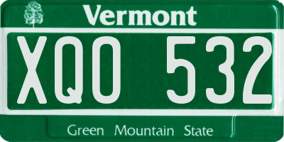 VT license plate XQO532