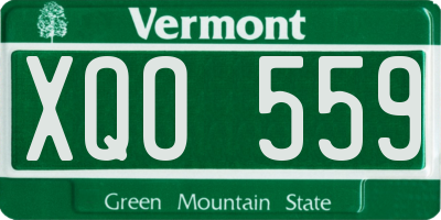 VT license plate XQO559