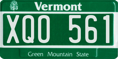 VT license plate XQO561