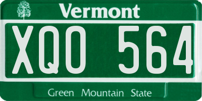 VT license plate XQO564