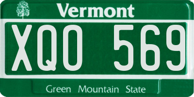 VT license plate XQO569