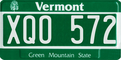 VT license plate XQO572