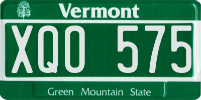 VT license plate XQO575