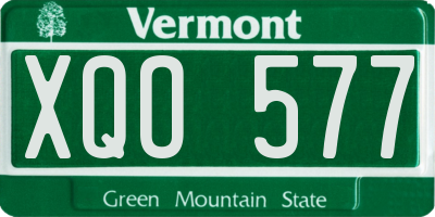 VT license plate XQO577