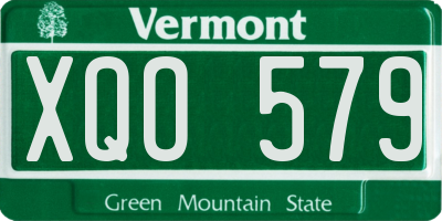 VT license plate XQO579