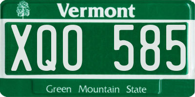 VT license plate XQO585