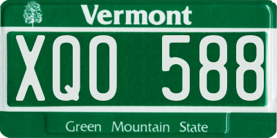 VT license plate XQO588
