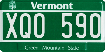 VT license plate XQO590