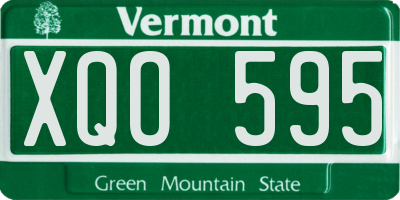 VT license plate XQO595