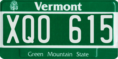 VT license plate XQO615