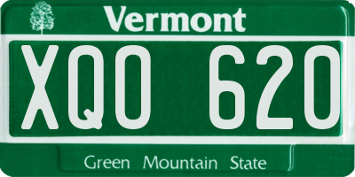 VT license plate XQO620