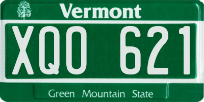 VT license plate XQO621