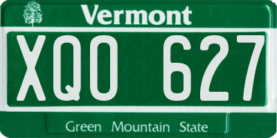 VT license plate XQO627