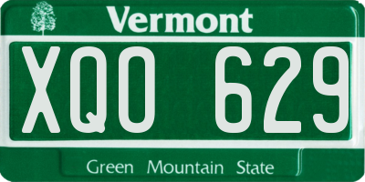 VT license plate XQO629