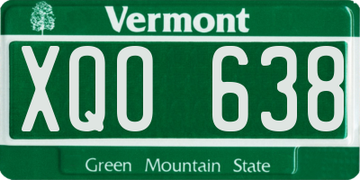 VT license plate XQO638