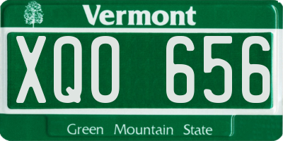 VT license plate XQO656