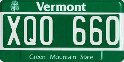VT license plate XQO660