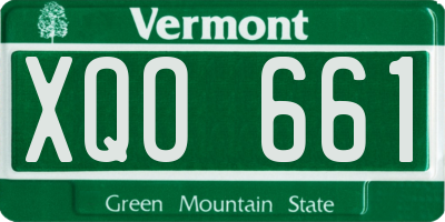 VT license plate XQO661