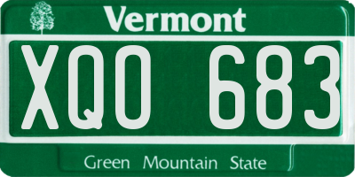 VT license plate XQO683