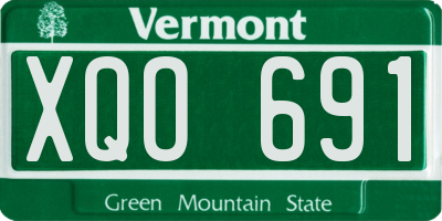 VT license plate XQO691