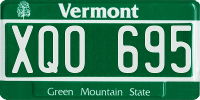VT license plate XQO695