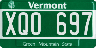 VT license plate XQO697