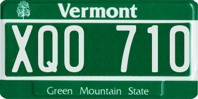 VT license plate XQO710