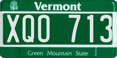 VT license plate XQO713