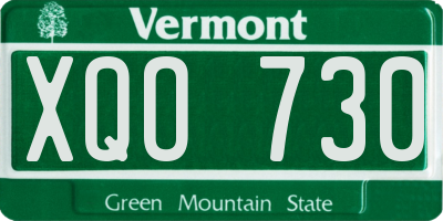 VT license plate XQO730