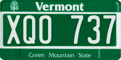 VT license plate XQO737
