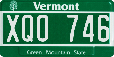 VT license plate XQO746