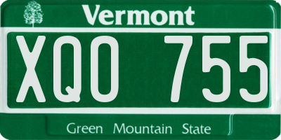 VT license plate XQO755