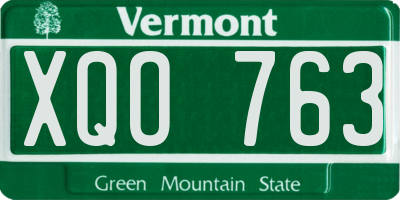 VT license plate XQO763