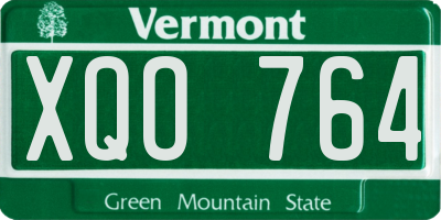 VT license plate XQO764
