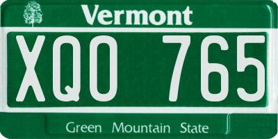 VT license plate XQO765