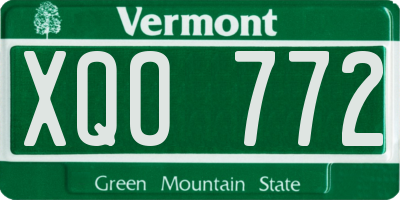 VT license plate XQO772
