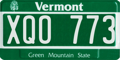 VT license plate XQO773
