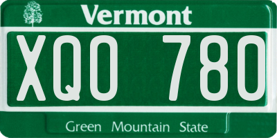 VT license plate XQO780