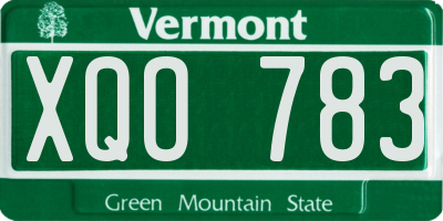 VT license plate XQO783