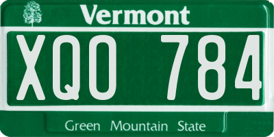 VT license plate XQO784