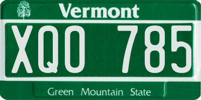 VT license plate XQO785