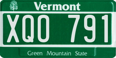 VT license plate XQO791