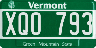 VT license plate XQO793