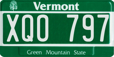 VT license plate XQO797