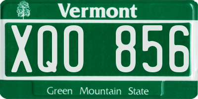 VT license plate XQO856