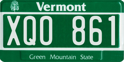 VT license plate XQO861