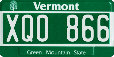 VT license plate XQO866