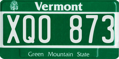VT license plate XQO873