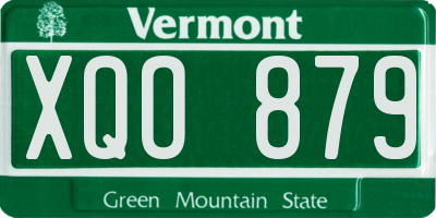 VT license plate XQO879